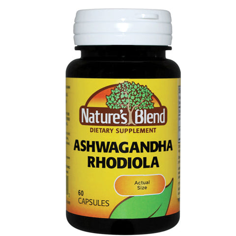 Nature's Blend, Ashwagandha Rhodiola, 60 Count Nature's Blend