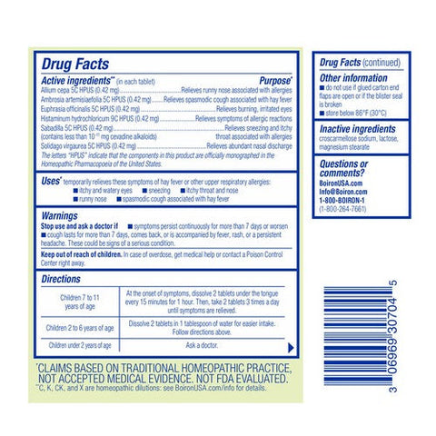 Boiron, Allegy Calm Kids, 60 Tabs Boiron