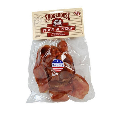 Smokehouse, Smokehouse USA Made Piggy Slivers Dog Chew, 1 Each/5 Pack Smokehouse