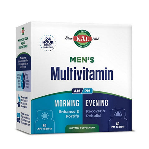 Kal, Multivitamin Am/Pm Men's, 2x60 Caps Kal