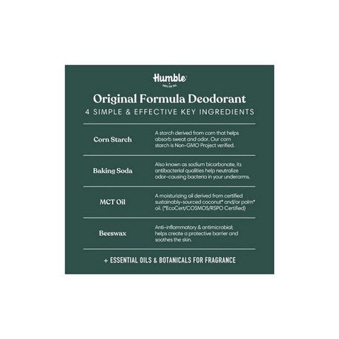 Humble Brands, Deodorant Original Formula Black Spruce, 0.5 Oz