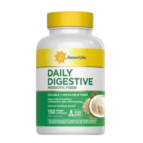Renew Life, Adult Daily Digestive Prebiotic Fiber, 150 Capsules Renew Life