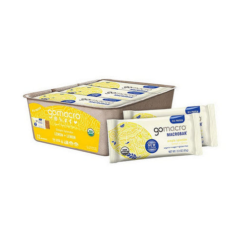 Gomacro, MacroBar Lemon And Lemon, 12 Count