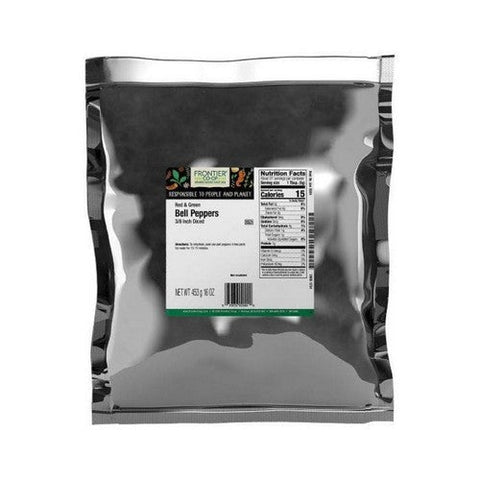 Frontier Coop, Red & Green Bell Peppers Diced, 1 Lb