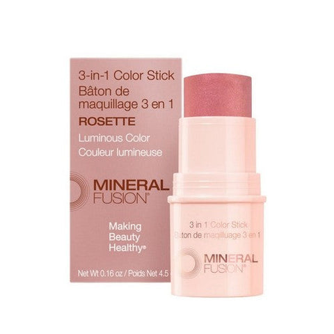 Mineral Fusion, 3-In-1 Color Stick Rosette, 0.18 Oz Mineral Fusion