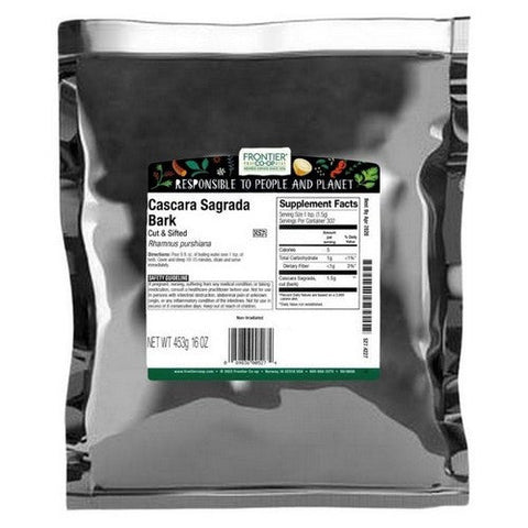 Frontier Coop, Aged Cascara Sagrada Bark Cut And Sifted, 16 Oz Frontier Coop