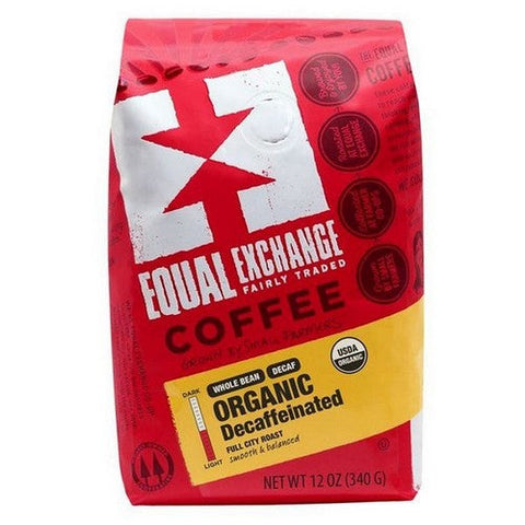 Equal Exchange, Organic Decaffeinated Whole Bean Coffee, 12 Oz Equal Exchange