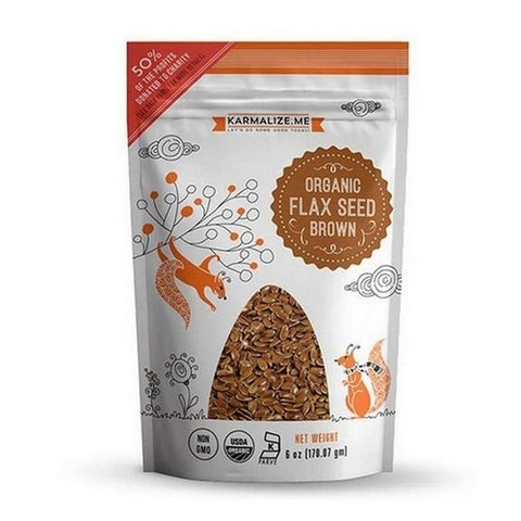 Karmalize.Me, Brown Organic Flax Seed, 6 Oz Karmalize.Me