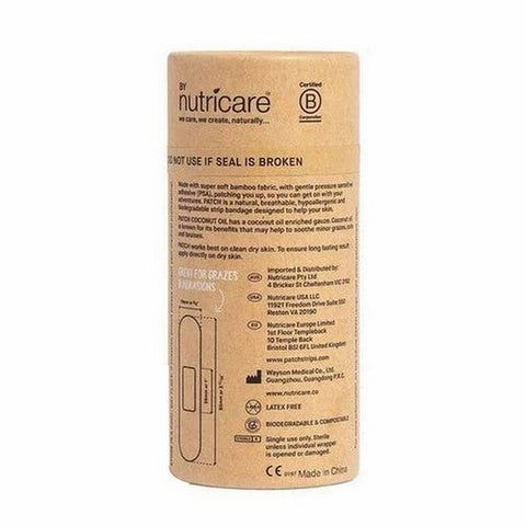 Patch, Coconut Oil Kids Bamboo Adhesive Bandages, 25 Count Patch