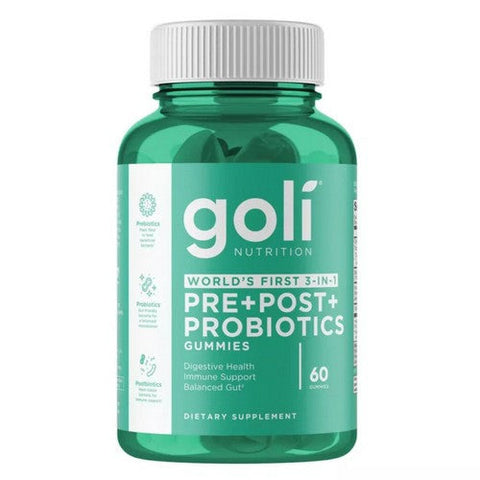Goli Nutrition, Pre + Post + Probiotics Gummies, 60 Count Goli Nutrition