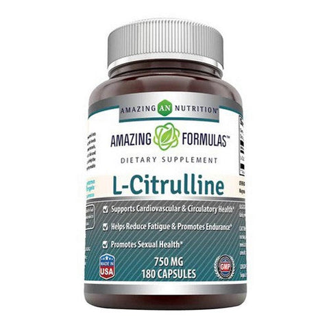 Amazing Nutrition, Amazing Formulas L-Citrulline, 750 mg, 180 Caps Amazing Nutrition