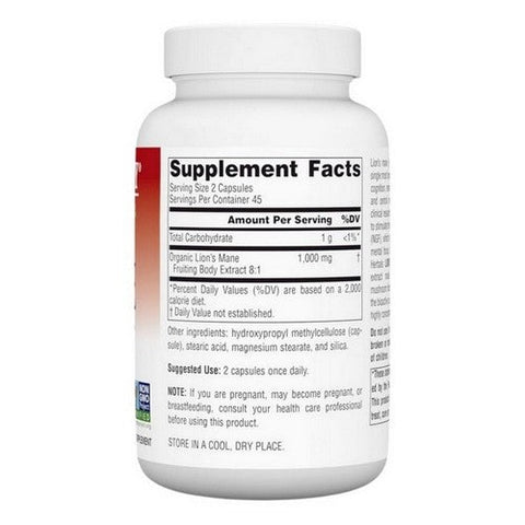 Planetary Herbals, Lion's Mane, 500 mg, 90 VegCaps Planetary Herbals
