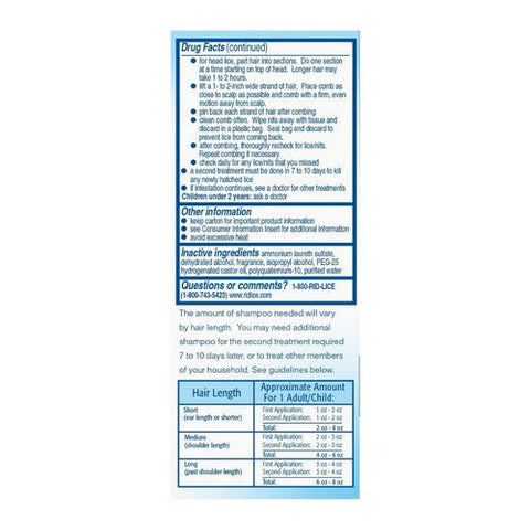 Rid, Lice Killing Shampoo, 2 Oz Rid