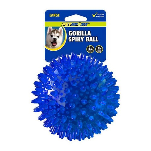 Gorilla Ball Dog Toy Assorted 1 Count / 4 Inches (Large) by Petsport USA