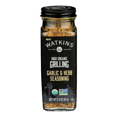Watkins, Organic Grilling Garlic And Herb Seasoning, 2.9 Oz (Case Of 3) Watkins
