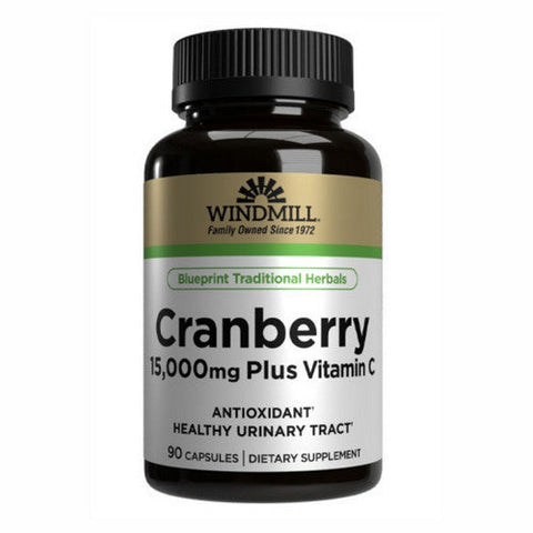 Windmill, Cranberry Plus Vitamin C, 15000 Mg, 90 Capsules Windmill