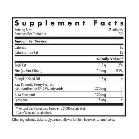 Nutricology/ Allergy Research Group, Palmetto Complex II, 60 Softgels