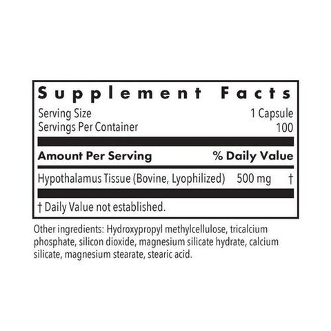 Nutricology/ Allergy Research Group, Hypothalamus Natural Glandular, 100 Veg Caps