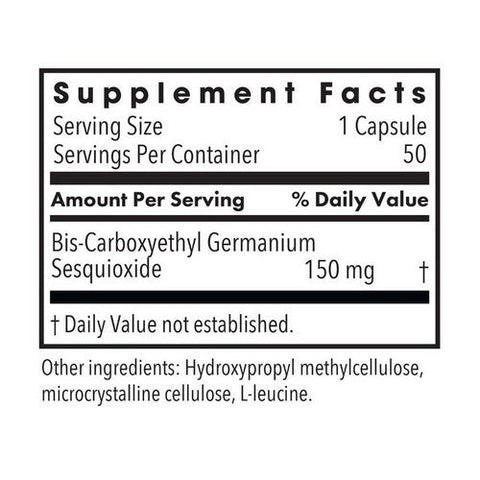 Nutricology/ Allergy Research Group, Organo Germanium Ge-132 Sesquioxide, 50 Veg Caps