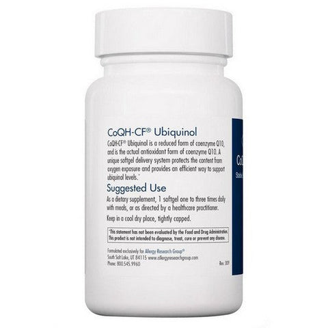 Nutricology/ Allergy Research Group, CoQH-CF Ubiquinol, 60 Softgels Nutricology/ Allergy Research Group
