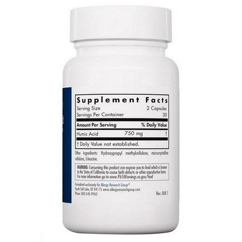 Nutricology/ Allergy Research Group, Humic Acid Membrane Active, 60 Veg Caps Nutricology/ Allergy Research Group