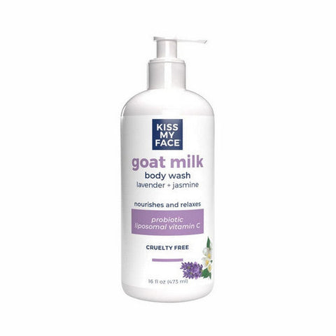 Kiss My Face, Goat Milk Body Wash Lavender + Jasmine, 16 Oz Kiss My Face