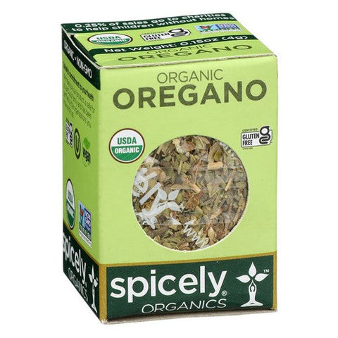 Spicely Organics, Organic Oregano, 0.15 Oz (Case Of 6) Spicely Organics
