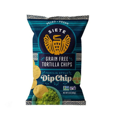 Siete, Tortilla Chips Grain Free Dip Chips, 5 Oz (Case Of 12) Siete