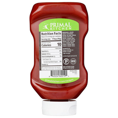 Primal Kitchen, Organic Squeeze Ketchup Unsweetened, 18.5 Oz (Case Of 6) Primal Kitchen
