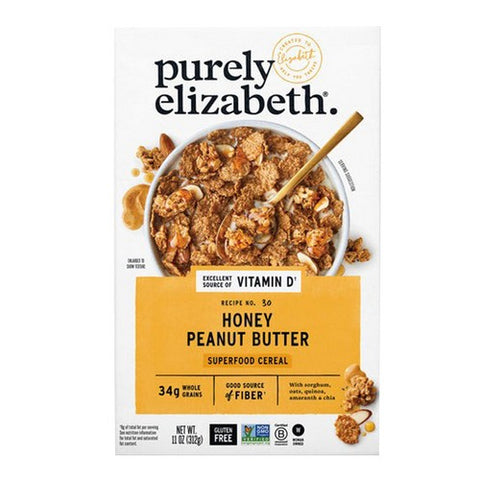 Purely Elizabeth, Superfood Cereal Honey Peanut Butter With Vitamin D, 11 Oz (Case Of 6) Purely Elizabeth