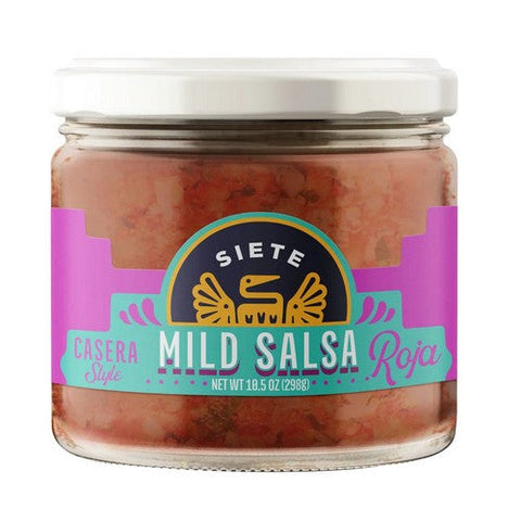 Siete, Casera Style Mild Salsa Roja, 10.5 Oz (Case Of 6) Siete