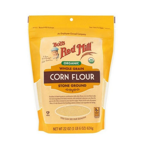 Bobs Red Mill, Organic Whole Grain Corn Flour, 22 Oz(Case Of 4) Bobs Red Mill