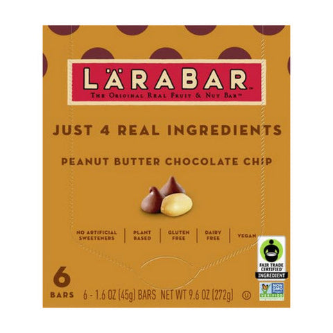 Larabar, Peanut Butter Chocolate Chip Protein Bar, 9.6 Oz(Case Of 8) Larabar