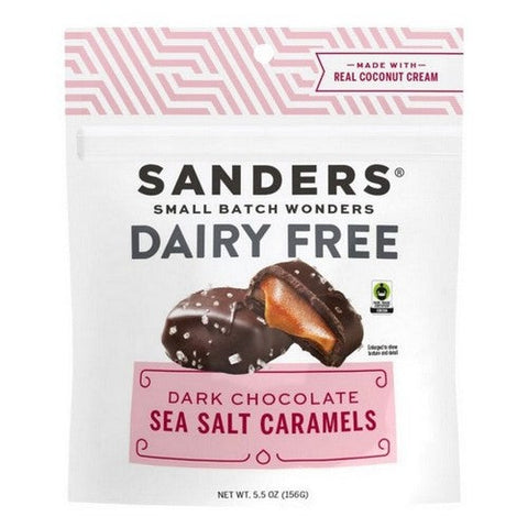 Sanders, Caramel Dark Chocolate Dairy Free, 5.5 Oz(Case Of 6) Sanders