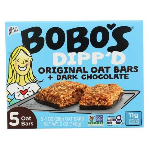 Bobo's Oat Bars, Dipped Original Oat Bar Plus Dark Chocolate, 5 Oz(Case Of 6) Bobo's Oat Bars