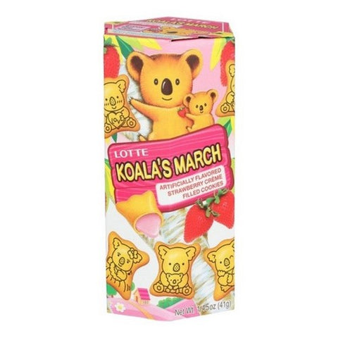 Lotte, Koalas March Cookies With Strawberry Small, 1.45 Oz(Case Of 6) Lotte
