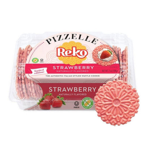 Reko, Pizzelle Strawberry Cookie, 7 Oz(Case Of 12) Reko