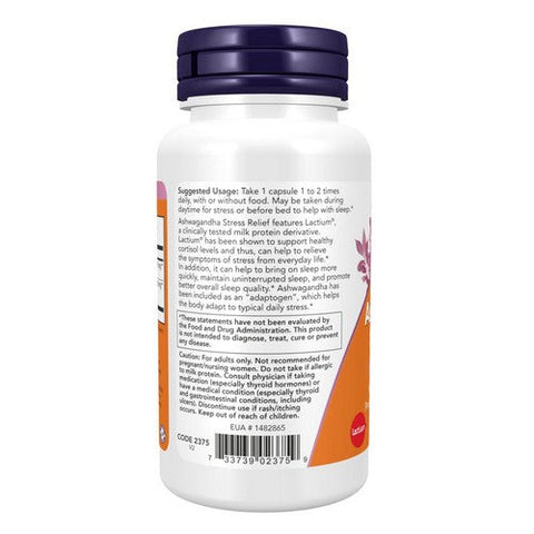 Now Foods, Ashwagandha Stress Relief, 60 Veg Caps Now Foods