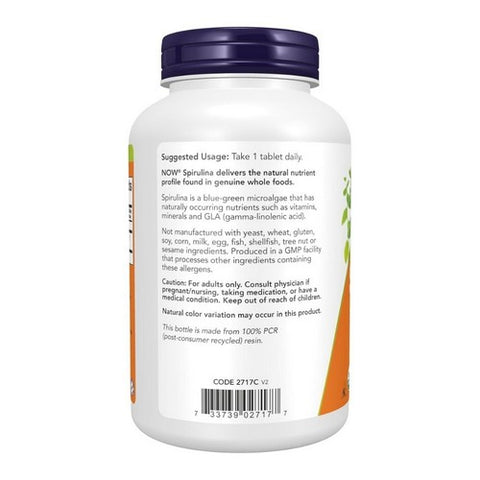 Now Foods, Spirulina Double Strength Organic, 1000 Mg, 240 Tabs