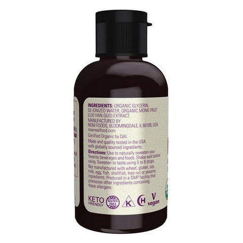 Now Foods, Organic Monk Fruit Liquid Glycerite, 2 Oz Now Foods