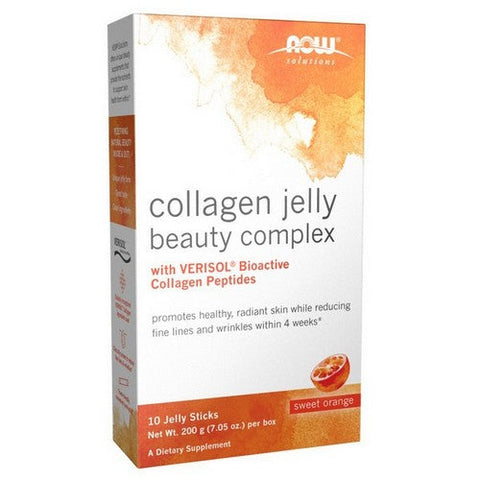 Now Foods, Collagen Jelly Beauty Complex Sweet Orange, 7.05 Oz / (10 Jelly Sticks) Now Foods