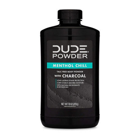 Dude Wipes, Body Powder Menthol Chill With Charcoal Bottle, 10 Oz Dude Wipes