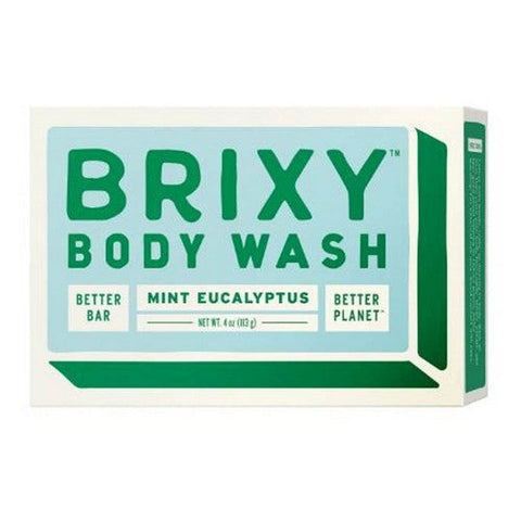 Brixy, Body Wash Bar Mint Eucalyptus, 4 Oz Brixy