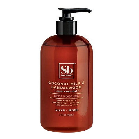 Soapbox, Liquid Hand Soap Deep Moisture Coconut Milk & Sandalwood, 12 Oz Soapbox