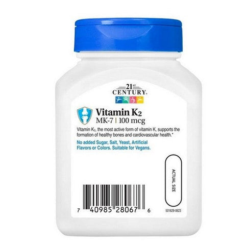 21st Century, Vitamin K2 Mk 7, 110 Caps 21st Century