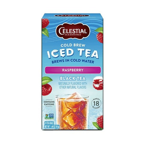 Celestial Seasonings, Cold Brew Iced Tea Black Tea Raspberry, 18 Bags