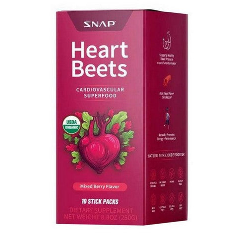 Snap Supplements, Heart Beets Stick Packs, 10 Count Snap Supplements