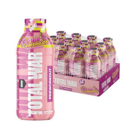 JST WRK Energy, RedCon1 Total War Pink Lemonade, 12 Count JST WRK Energy