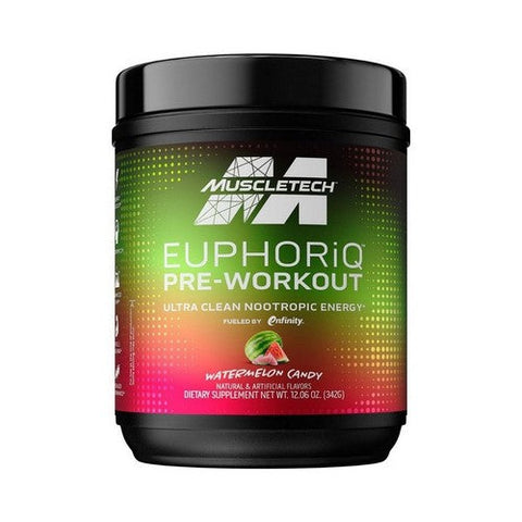 Muscletech, EuphoriQ Pre-Workout Watermleon Candy, 340 Grams Muscletech