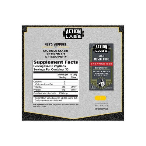Action Labs, Creatine PowerMax, 90 Count Action Labs